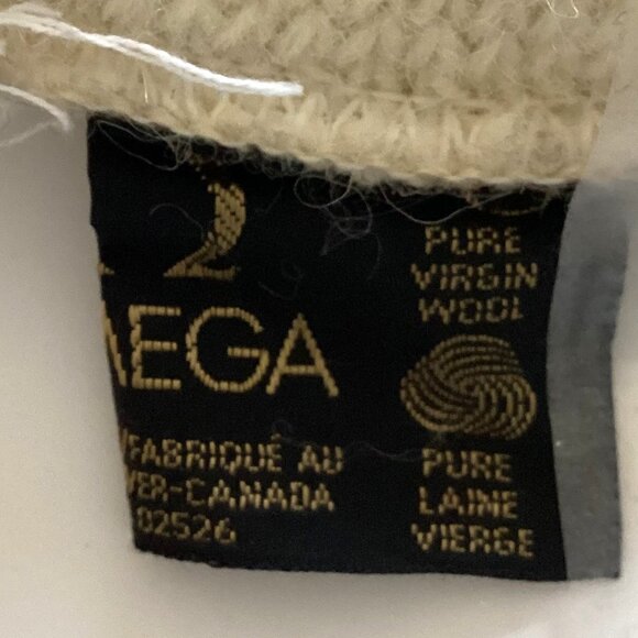 Omega Pure Virgin Wool Vintage Knit Beanie Hat Toque Warm Skiing Snow Winter - Picture 4 of 5